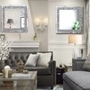 XIHACTY 2 Piece Wall Mirrors, Crush Diamond Mirrors Decor, Silver