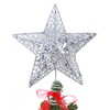 KEYIDO® Silver Star Christmas Tree Topper, 8 Inch Metal Silver