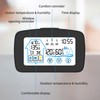 Indoor & Outdoor Hygrometer Thermometer with Time Backlight LCD Display
