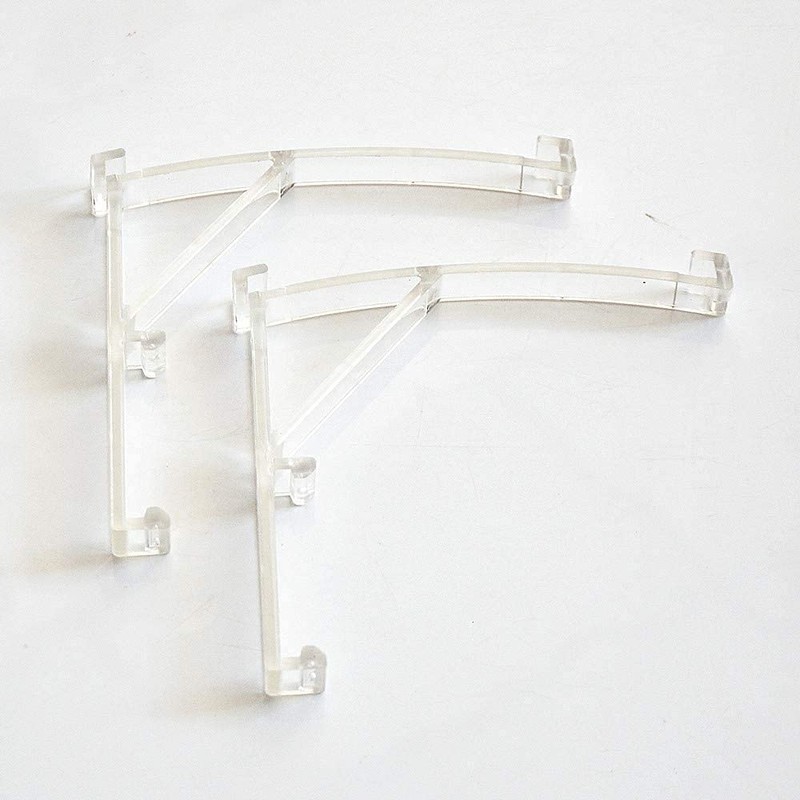 Valance Clips 8pcs 3.5" (89mm) Plastic Clear Color Curved Panel