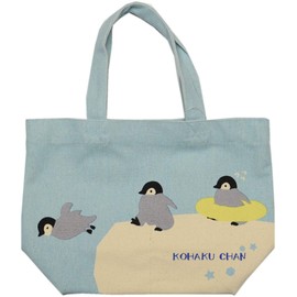 Friends Hill IS-164-138 Mini Tote Lunch Bag, Blue, 11.8 inches (30 cm), Ambient Penguin