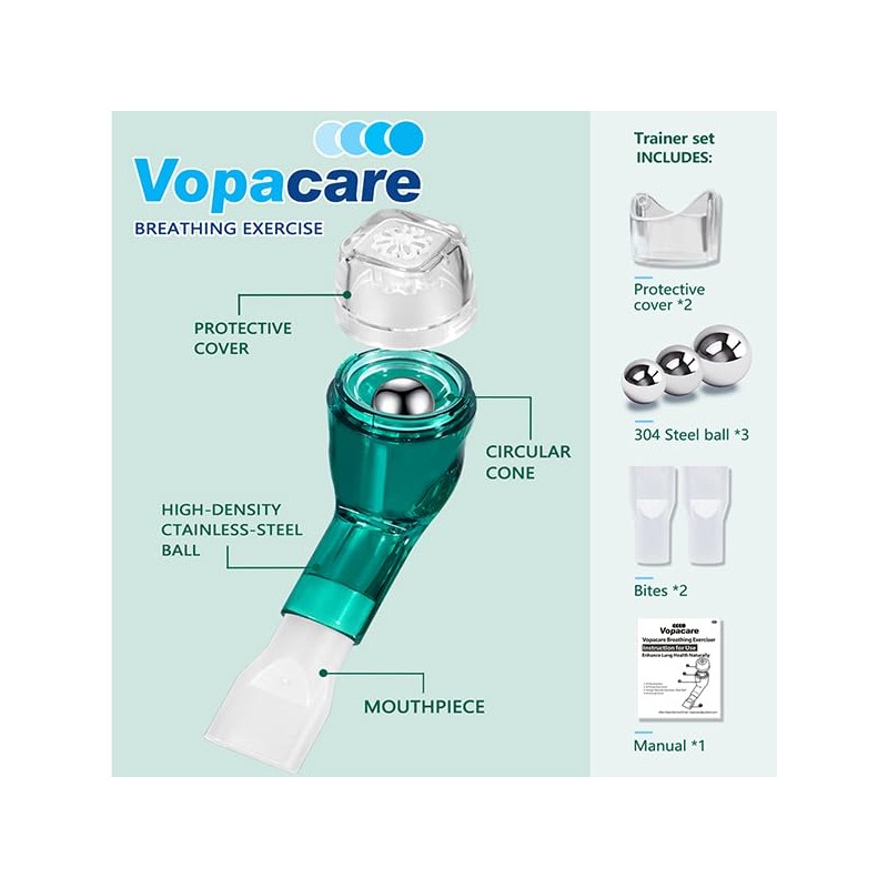 Breathing Exerciser Device for Lungs, Flutter Valve, Expiratory Device