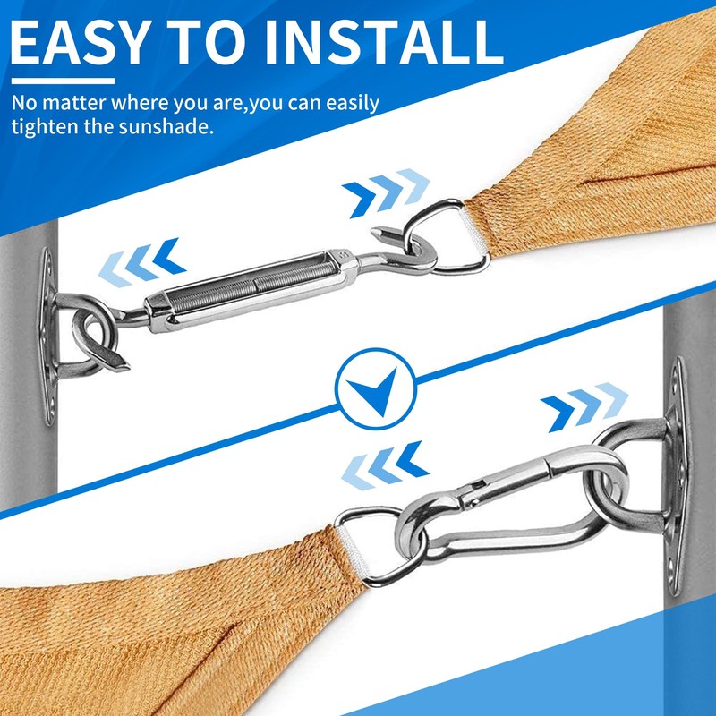 Shade Sail Hardware Kit,6 Inches Sun Shade Sail Hardware Kit,Shade