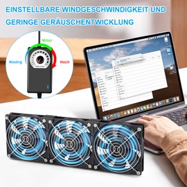 120 mm PC Fan 12 V PC Fan with Adjustable Speeds, ZAKVOP Computer Fan 120 mm Fan Case Fan AC 220 V-240 V, 3000 RPM, Computer Fan for Computer Laptop Router (3)