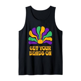 Mardi Gras Carnival Beads New Orleans French Festival Parade Tank Top