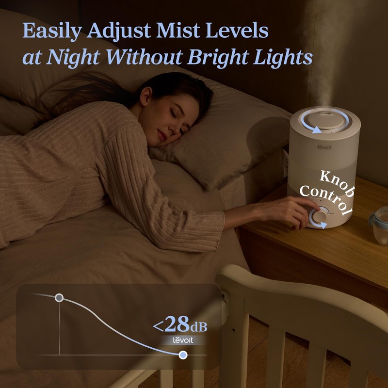 LEVOIT - Humidifiers for Bedroom - Quiet (3L Water Tank)