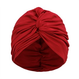 Swimming Cap Women's Turban Swimming Cap Ear Protection Swimming Cap Women Non-Slip Swimming Cap Swimming Cap Girls Swimming Cap Elastic Swimming Cap for Long Short Hair (Red Nylon)