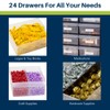 Akro-Mils 24-Drawer Plastic Drawer Storage Cabinet for Garage Organization, Bead