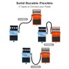 Aqdocvf 3-Pack Guitar Patch Cables, 6 Inch Guitar Pedal Cables