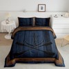 Lake Life Comforter Set King Size,Nautical Anchor Paddle Print Bedding