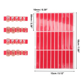 VOCOSTE 10pcs Double Sided Tape for Press on Nails, Nail Art Mounting Tape, Nail Art Display Strip Tape for Nail Packaging, Nail Fixation Tools for Salons Nails Display, 58x10mm