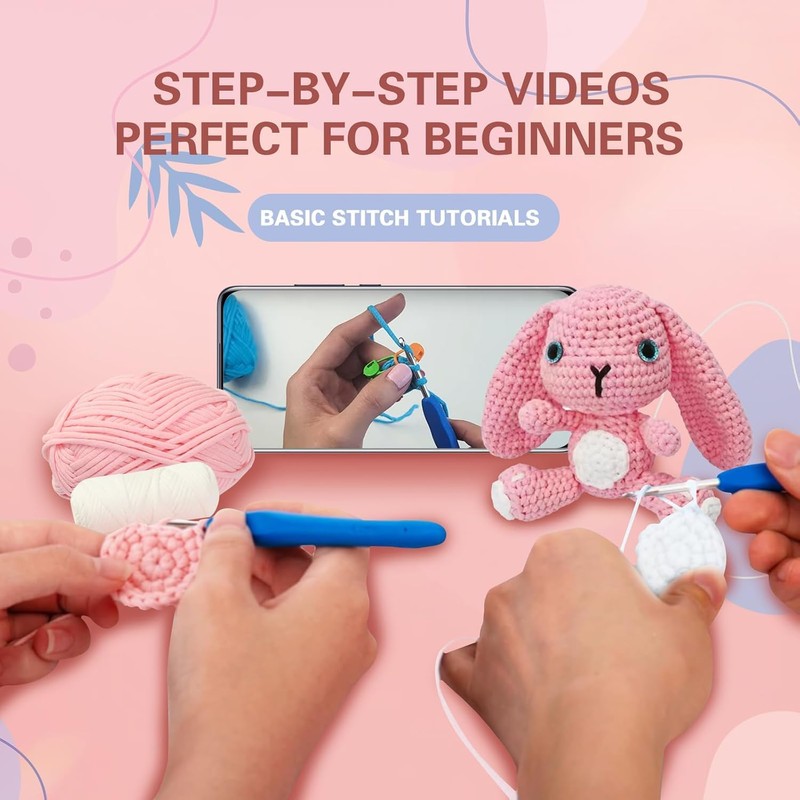 Crochet Kit for Beginners,Crochet Animal Kit for Beginners with Step-by-Step