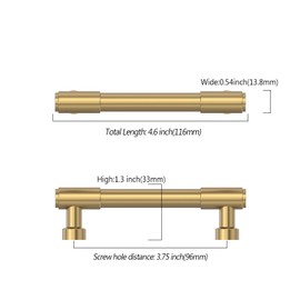 Asidrama 10 Pack 3.75 Inch(96mm) Champagne Bronze Kitchen Cabinet Handles, Cabinet Pulls Kitchen Cabinet Hardware for Cupboard Drawer Pulls