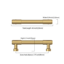Asidrama 10 Pack 3.75 Inch(96mm) Champagne Bronze Kitchen Cabinet Handles, Cabinet Pulls Kitchen Cabinet Hardware for Cupboard Drawer Pulls