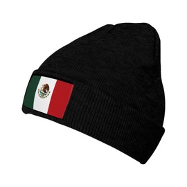 Cute Mexico Flag Knit Beanie Hats for Men and Women Unisex Winter Hat Beanies Skull Cap