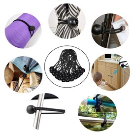 30 pieces tarpaulin tensioners, elastic straps with ball, 12 cm + 18 cm, rubber tensioner, tarpaulin rubber, tent rubber for tents, tarpaulins, gazebos