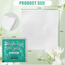 100 Pcs Deodorant Wipes Individually Wrapped Mini Deodorant Travel Size Wet Armpit Wipes Travel Deodorants Bulk for Women Men Homeless Personal Cleansing Wipe Butt Hands Face Underarm Sports(Jasmine)