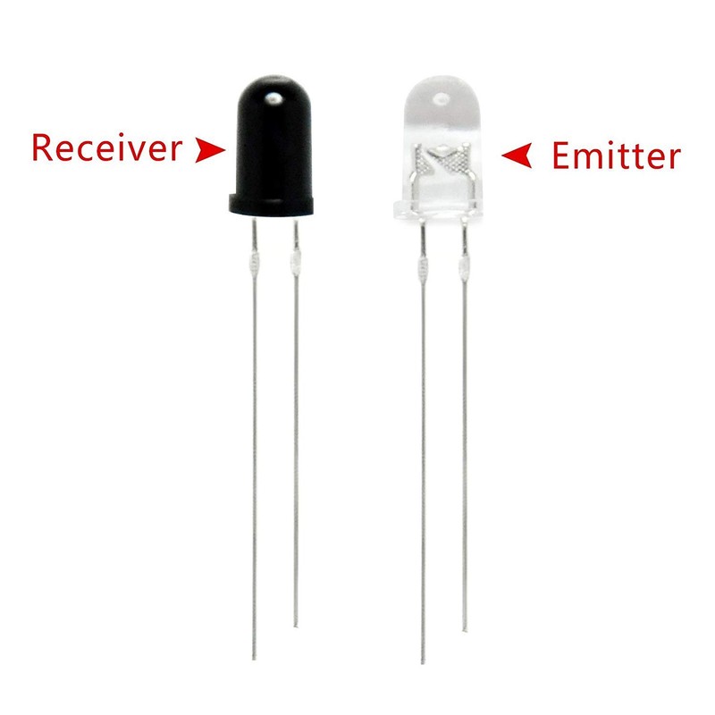 HiLetgo 5mm 940nm LEDs Infrared Emitter and IR Receiver Diode