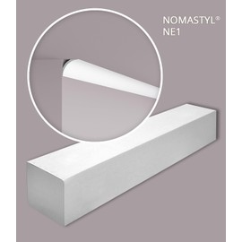 NE1 PURE NOMASTYL Ceiling Moulding - Pack of 10 (20 m) - 40 x 40 x 2000 mm - NOËL & MARQUET - A Brand of NMC - Extruded Polystyrene