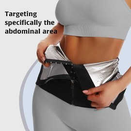 JBT Waist Trainer for Women, Sweat Band & Workout Waist Trainer, Specially Designed for Women Waist Trimmer, Silver, XXL