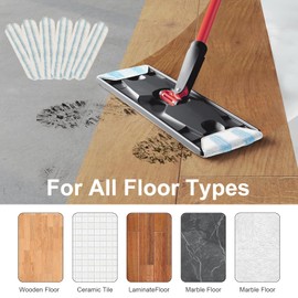 Replacement Mop Pad for Vileda H2PrO for O-Cedar H2PrO, Universal Fit Microfiber Pads for Spray Mops | Heavy-Duty Machine Washable, Lint-Free | Safe on Hardwood, Tile, Vinyl, Baseboards