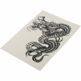ULTNICE Temporary Arm Tattoos Large Black Dragon Temporary Tattoo Sticker for Men Women