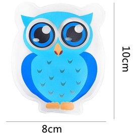 Hook Pocket Warmer Hand Warmer Kids Hand Warmer Reusable Bendable Set of 4 Colourful Owl and Set of 2 Penguins Handbag Warmer Heat Bendable Heating Pad, blue