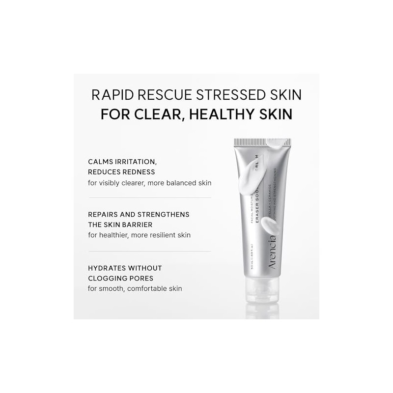 ARENCIA Eraser Soothing Cream, Facial Moisturizer with Centella & Ceramide,