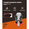 Gugxiom Triangle Pneumatic Sander, 12000rpm Handheld Orbital Sander, Mini Stainless