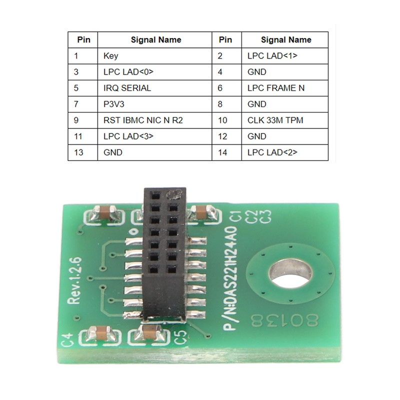 TPM 2.0 Module LPC Interface Stable High Safety Durable Material