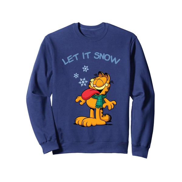 Garfield Let It Snow Christmas Sweatshirt, blue