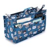IGNPION Printed Handbag Insert Organiser with 13 Pockets, Expandable Zipper
