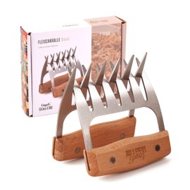 Charma Kaman Basic Premium Pulled Pork Krallen/Fleischkrallen zum zupfen & fixieren - Bärenkrallen zum Fleisch auseinander reißen (227.00, Edelstahl)