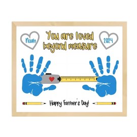 CJ&M Funny Birthday Day Card for Dad, Humor Five Star Review Card from Son Daughter (Tape Measure)