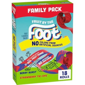 Fruit by the Foot Fruit Flavored Snacks, No Colors from Artificial Sources, Gluten Free, Variety Pack, 18 Ct, 13.5 oz