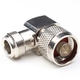 N Type Right Angle Connector, ANHAN N Male to Female Coax Connectors N right elbow 90 degree coaxial adapters for Ham Radio Antenna Cable Cell Phone Signal Booster 1Pack