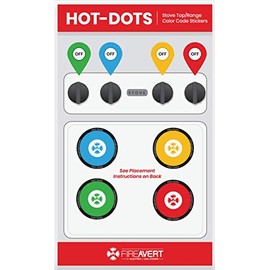 Hot Dot by FireAvert - Stove Top/Range Color Code Stickers