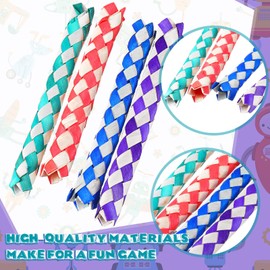 Pack of 4 Finger Traps Chinese Finger Traps in Assorted Colours Classic Wooden Finger Trap Toy for Birthday Party Trick Party Bag