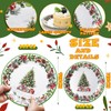 Suclain 100 Pcs Christmas Party Plates Decorations Xmas Tree Collection