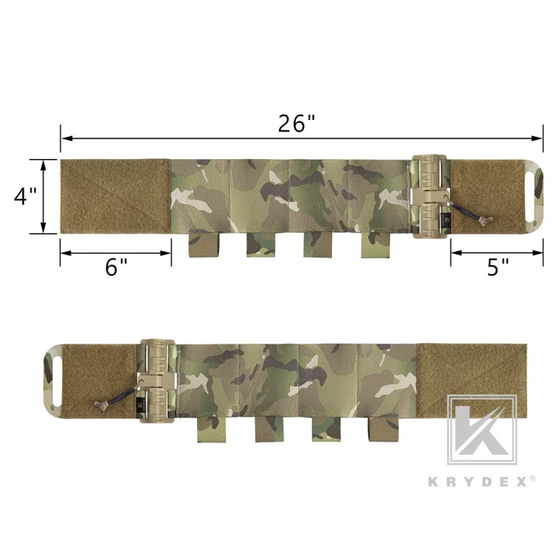 KRYDEX Elastic Carry Cummerbund Quick Release Magazine Pouch for Armor