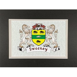 Sweeney Irish Coat of Arms Print - Frameable 9" x 12"