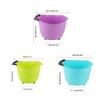 3pcs Drain Colander Set Food Grade PP Stackable Fruit Vegetable