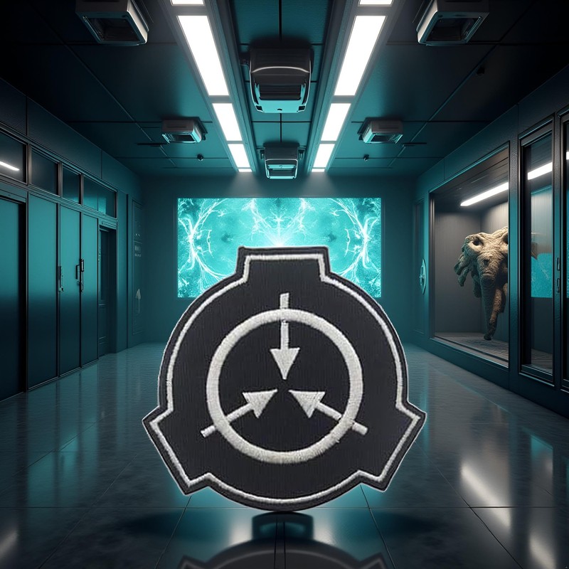 Black SCP Foundation Special Containment Procedures Foundation Logo Military Hook