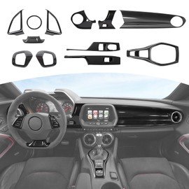 RT-TCZ for Camaro Carbon Fiber Interior Trim Kit, Dash Cover Trim Bezel Compatible with Chevy Camaro 2017-2023 Carbon Fiber Interior Accessories 12pcs