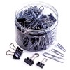 Officemate 340 Assorted Paper Clips and Binder Clips, Re-usable Storage