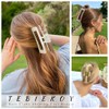 TEBIEKOY- Pinzas para el pelo extragrandes para mujer, pinzas rectangulares