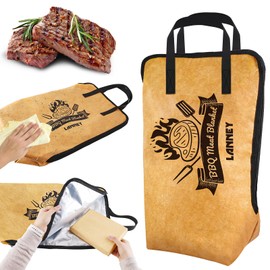 LANNEY BBQ Blanket for Resting Meat, 21'' Reusable Grilling Insulated Meat Resting Bag with Wide Mouth for Brisket Turkey Pork Shoulder Beef Men Dad Christmas Stocking Stuffers Gift Smoker Accessories
