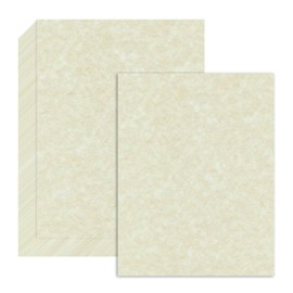 60 Sheets Faux Parchment Paper, 8.5 x11" Certificate Paper, 100 GSM Resume Paper, Double-Sided Stationery Paper, Diplomas Paper for Printing & Writing (Ivory)