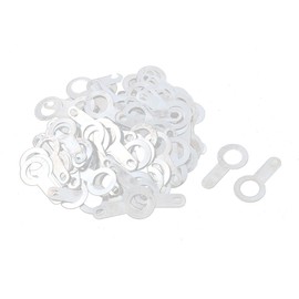sourcing map M6.2 Lug Plate Solder Ring Terminal Connector Crimp Silver Tone 100pcs