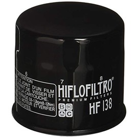 Hiflo Filtro HF138 Filtro Aceite Negro Alta Calidad Estándar